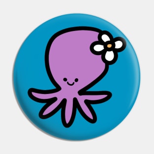 Flower Octopus Pin