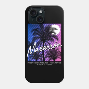 Retro Mazarron Palm Trees Poster V01 Phone Case