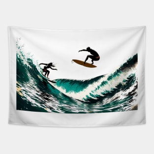 live by surfing rules, surfer vibes, v2 Tapestry