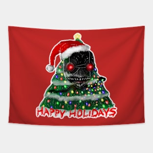 Tree Intruder - Christmas Tree - Happy Holidays Tapestry