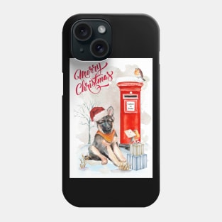 German Shepherd Merry Christmas Santa Dog Phone Case