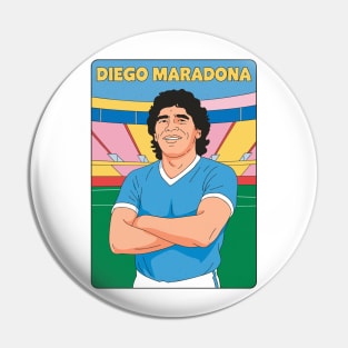 Diego Maradona Pop Art Original Illustration Pin