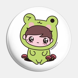 cute frog, cosplay frog, kawaii frog cartoon Pin