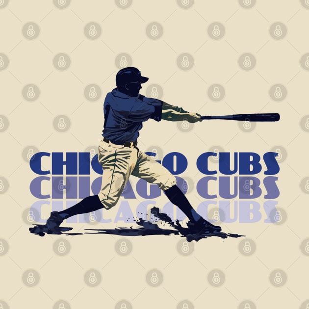 Retro Chicago Cubs Slugger by Rad Love