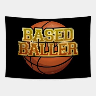 Based Baller Basketball Design Tapestry