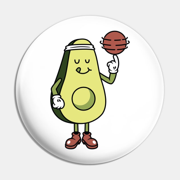 Avocado Playing Ball Pin by quilimo