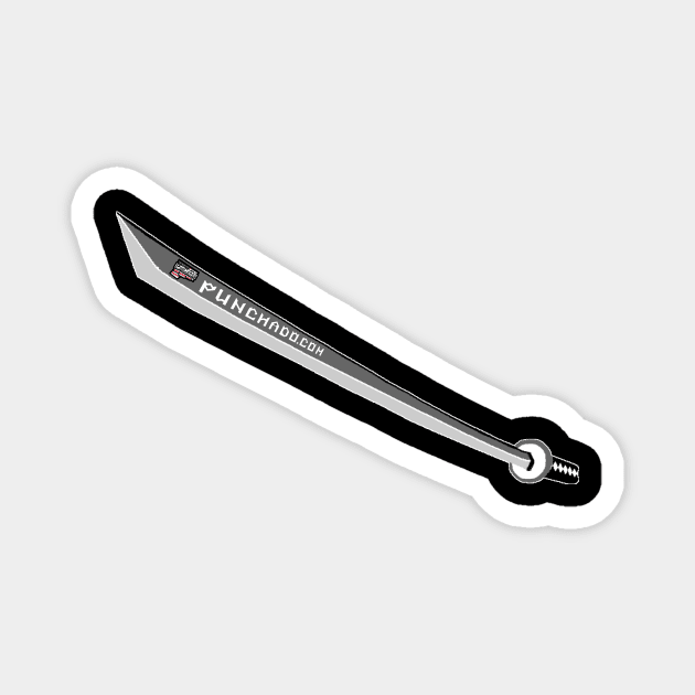 Katana with Blank Text, v. Code Dark Light Grey Magnet by punchado