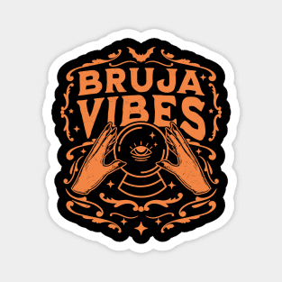 Bruja Vibes Mexican Witch Halloween Witchy Retro Vintage Magnet