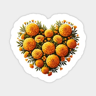 Heart Shaped Flowers Magnet