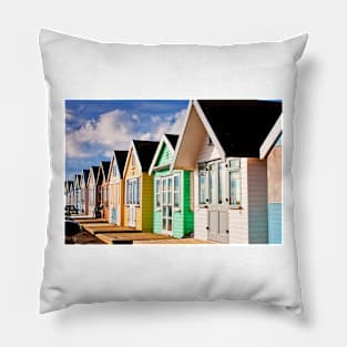 Hengistbury Head Beach Huts Bournemouth Dorset UK Pillow