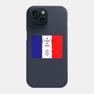 In Case of War - Cut Along The Dotted Line Phone Case