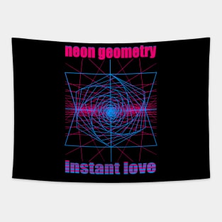 neon geometry Tapestry