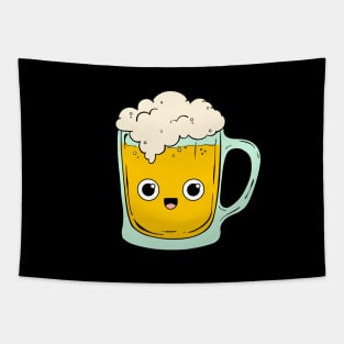 Beer Glass Cute Kawaii Tapestry