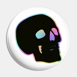 Pastel Holographic Skull Pin