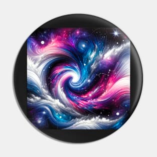 Cosmic Wonder: Galaxy in Abstract Hues Pin