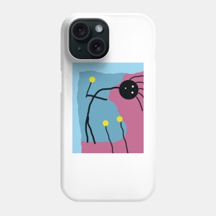 Kid With Yellow Flowers Stick Figure Phone Case