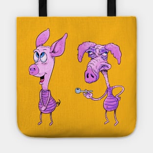 piglet on ice Tote