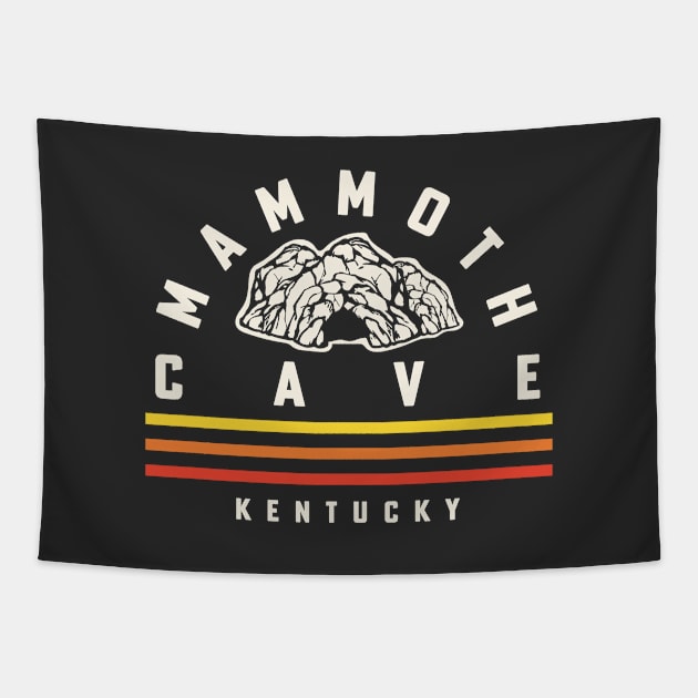 Mammoth Cave National Park Souvenirs Kentucky Retro Stripes Tapestry by PodDesignShop