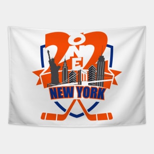 212 New York Hockey Blue/Orange Tapestry