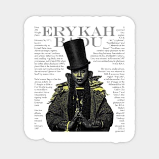 Erykah Retro Text Grey Magnet