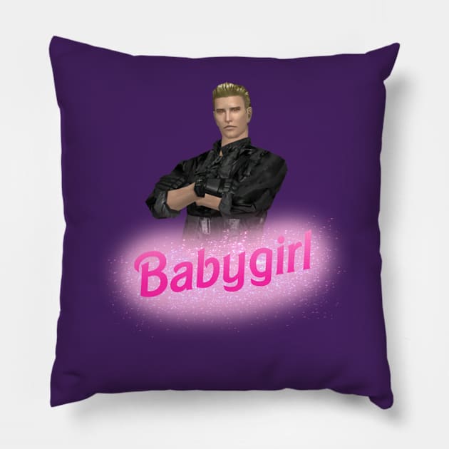 Albert Wesker Babygirl Pillow by whizz0