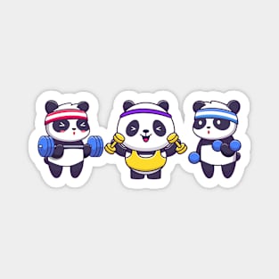 Pretty Panda Workout Magnet