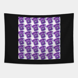 Purple vintage telephone pattern Tapestry