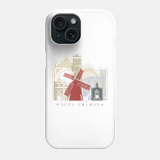 Ponta Delgada skyline poster Phone Case