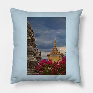 Cambodia. Phnom Pehn. On the grounds of the Royal Palace. Pillow