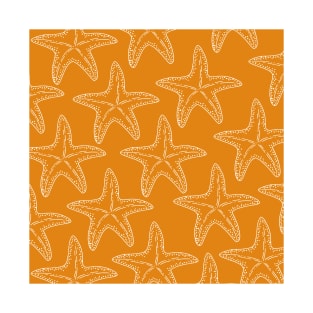 starfish aloha hawaii pattern orange and white T-Shirt