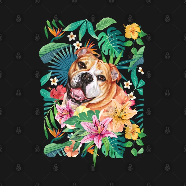 Tropical Fawn English Bulldog 1 by LulululuPainting