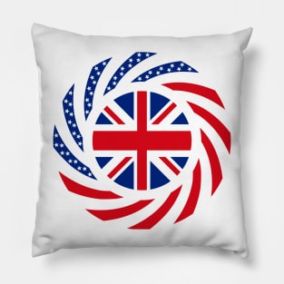 British American Multinational Patriot Flag Pillow