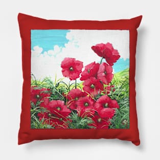 Poppies Are Blooming Pillow