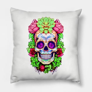 Day of the Dead Sweet Skull Halloween El dia de los Muertos Pillow