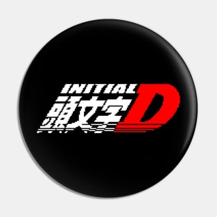 Initial D Logo Pixel Art 2 Pin