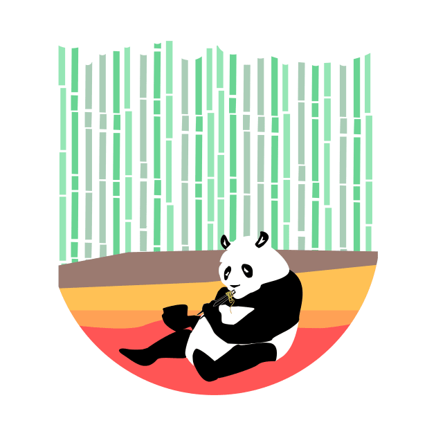 Panda loves Noodles by xiari