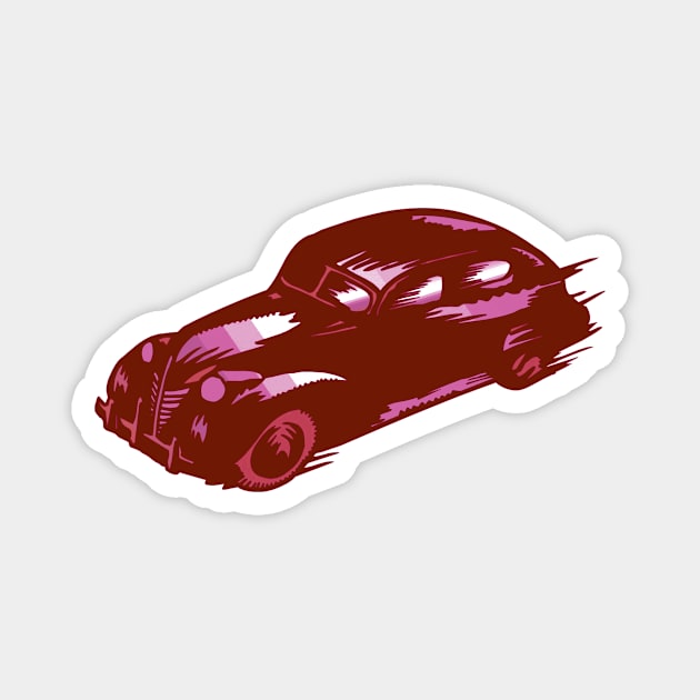 Lesbian Pride Vintage Car Design Magnet by VernenInk