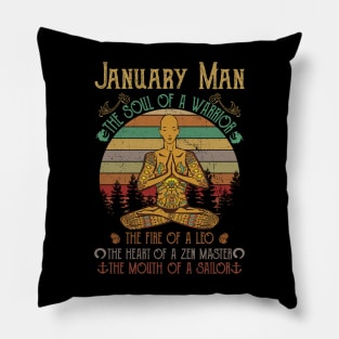 Yoga January Man Pillow