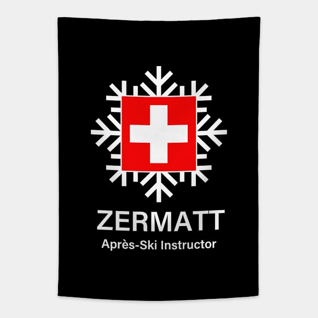 Zermatt Apres Ski Instructor Tapestry by AntiqueImages