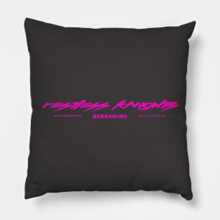 Restless Knights V3 (Text) Pillow