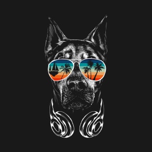 Dog with cool sun glasses for vacationers T-Shirt