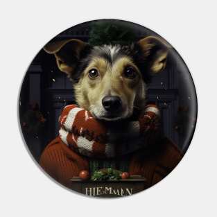 cute dog in christmas outfit Pin