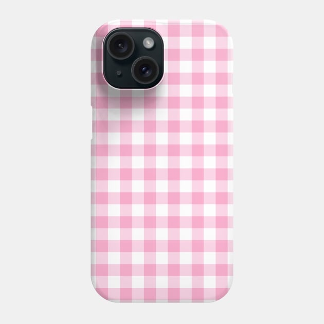 Pink Gingham Pattern Phone Case by Ayoub14