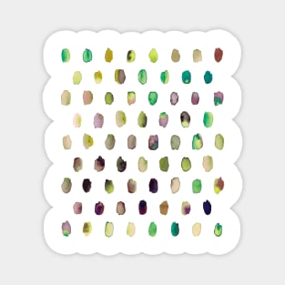 Artistic Watercolor Palette Dots Purple Magnet