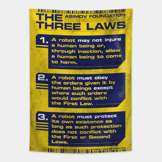 Three Laws of Robotics Tapestry by Krobilad