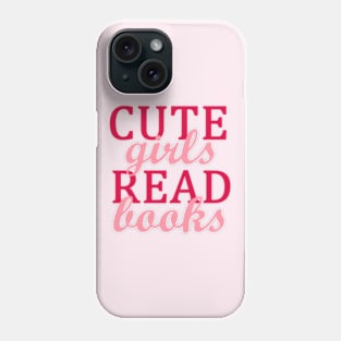 Pink Cute Girls Read Books Phone Case