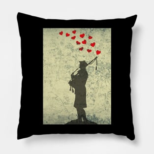 Scottish Piper Street Art Pillow