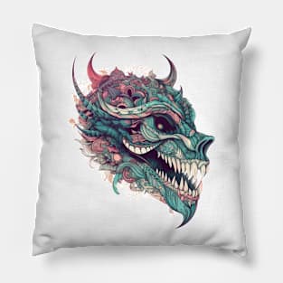 fantasy moster head of legendary dragon Pillow