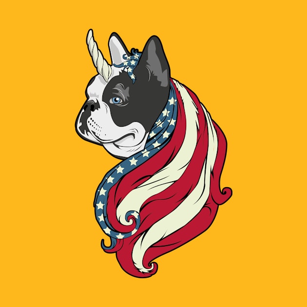 Patriot Frenchie bull dog 4th July by BOEC Gear