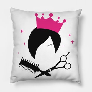 Hairdresser Hairdressers Logo Team Hair Salon Pillow